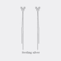 Fashion Star Starry Sky Sterling Silver Inlay Zircon Drop Earrings 1 Pair sku image 30