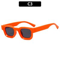 Retro Color Block Leopard Ac Square Full Frame Men's Sunglasses sku image 2
