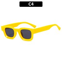 Retro Color Block Leopard Ac Square Full Frame Men's Sunglasses sku image 3