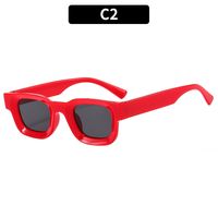 Retro Color Block Leopard Ac Square Full Frame Men's Sunglasses sku image 1