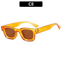 Retro Color Block Leopard Ac Square Full Frame Men's Sunglasses sku image 7