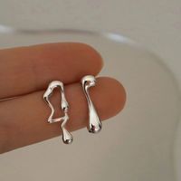 1 Pair Simple Style Irregular Alloy Water Drop Plating Women's Drop Earrings main image 4