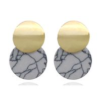1 Pair Fashion Geometric Turquoise Metal Plating Women's Drop Earrings sku image 2