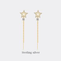 Fashion Star Starry Sky Sterling Silver Inlay Zircon Drop Earrings 1 Pair sku image 54