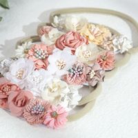 Einfacher Stil Plaid Blume Nylon Handgemacht Haarband 1 Stück main image 1