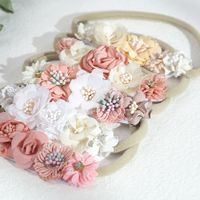 Simple Style Plaid Flower Nylon Handmade Hair Band 1 Piece main image 1