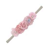 Simple Style Plaid Flower Nylon Handmade Hair Band 1 Piece sku image 3