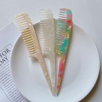 Simple Style Color Block Acetic Acid Sheets Hair Combs 1 Piece main image 5