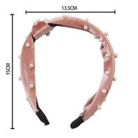 Retro Bow Knot Alloy Inlay Inlaid Pearls Hair Band 1 Piece main image 5