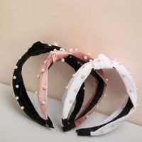 Retro Bow Knot Alloy Inlay Inlaid Pearls Hair Band 1 Piece main image 1