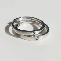 Simple Style Sun Moon Copper Plating Open Ring main image 5