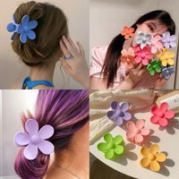 Simple Style Flower Plastic Resin Printing Hair Claws 1 Piece main image 1