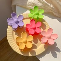 Simple Style Flower Plastic Resin Printing Hair Claws 1 Piece main image 2