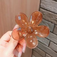 Simple Style Flower Plastic Resin Printing Hair Claws 1 Piece sku image 10
