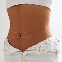 Jewelry Fashion Sweet Alloy Double-layer Waist Chain Tassel Sequins Body Chain sku image 40