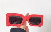 Fashion Solid Color Ac Square Full Frame Women's Sunglasses sku image 7