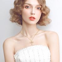 Fashion Geometric Alloy Plating Artificial Pearls Artificial Diamond Women's Pendant Necklace main image 5