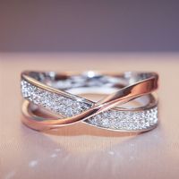Fashion Geometric Alloy Plating Artificial Diamond Women's Rings main image 3