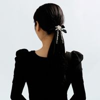 Fashion Bow Knot Cloth Inlay Artificial Rhinestones Hair Clip 1 Piece main image 5