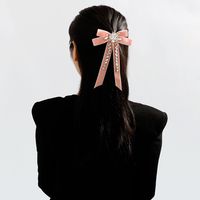 Fashion Bow Knot Cloth Inlay Artificial Rhinestones Hair Clip 1 Piece main image 1