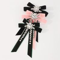 Fashion Bow Knot Cloth Inlay Artificial Rhinestones Hair Clip 1 Piece main image 2