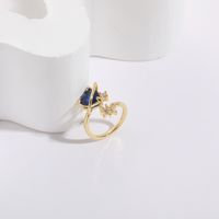 1 Piece Fashion Heart Shape Copper Inlay Zircon Open Ring sku image 2