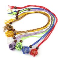 Ethnic Style Geometric Natural Stone Braid Pendant Necklace main image 3