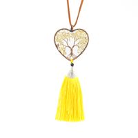 Ethnic Style Tree Heart Shape Agate Pendant sku image 4