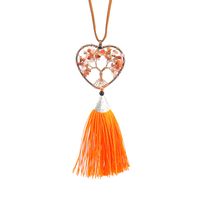 Ethnic Style Tree Heart Shape Agate Pendant sku image 8