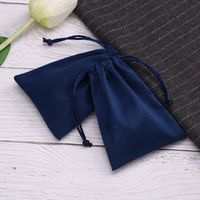 1 Piece Retro Solid Color Cloth Drawstring Jewelry Packaging Bags sku image 1