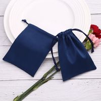 1 Piece Retro Solid Color Cloth Drawstring Jewelry Packaging Bags main image 1