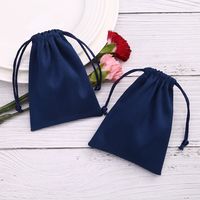 1 Piece Retro Solid Color Cloth Drawstring Jewelry Packaging Bags main image 6