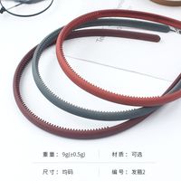 Simple Style Solid Color Resin Stoving Varnish Hair Band 1 Piece main image 2