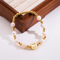Fashion Cross Moon Heart Shape Rope Copper 18k Gold Plated Bracelets In Bulk sku image 4