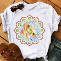 Women's T-shirt Short Sleeve T-shirts Printing Casual Animal main image 5