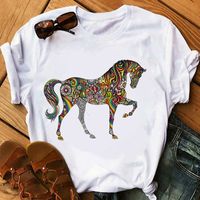 Women's T-shirt Short Sleeve T-shirts Printing Casual Animal main image 4