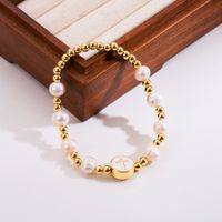 Fashion Cross Moon Heart Shape Rope Copper 18k Gold Plated Bracelets In Bulk sku image 3
