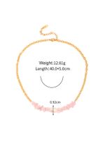 1 Piece Fashion Irregular Stainless Steel Artificial Crystal Beaded Pearl Plating Necklace sku image 1