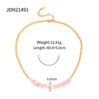 1 Piece Fashion Irregular Stainless Steel Artificial Crystal Beaded Pearl Plating Necklace main image 2