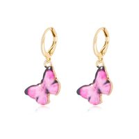 1 Pair Fashion Butterfly Alloy Enamel Plating Women's Drop Earrings sku image 4