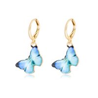 1 Pair Fashion Butterfly Alloy Enamel Plating Women's Drop Earrings main image 6