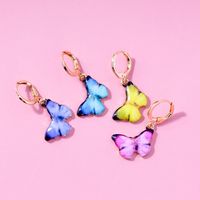 1 Pair Fashion Butterfly Alloy Enamel Plating Women's Drop Earrings main image 3