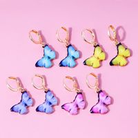 1 Pair Fashion Butterfly Alloy Enamel Plating Women's Drop Earrings main image 1