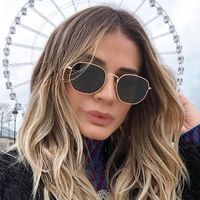 Fashion Solid Color Resin Polygon Full Frame Women's Sunglasses main image 4