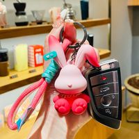 1 Piece Cartoon Style Rabbit Pvc Unisex Bag Pendant Keychain main image 4