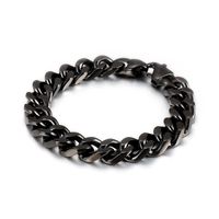 European And American Fashion & Trend Men's Stainless Steel Cuban Link Chain Bracelet Titanium Steel Four-sided Grinding Student Bracelet sku image 3