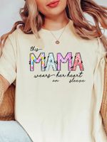 Frau T-shirt T-shirts Lässig Mama Brief main image 2