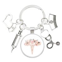 1 Pièce Rétro Humain Cœur Seringue Alliage Métal Unisexe Pendentif De Sac Porte-clés sku image 3