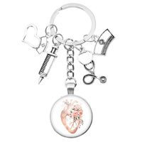 1 Pièce Rétro Humain Cœur Seringue Alliage Métal Unisexe Pendentif De Sac Porte-clés sku image 15