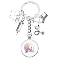 1 Piece Retro Human Heart Syringe Alloy Metal Unisex Bag Pendant Keychain sku image 19